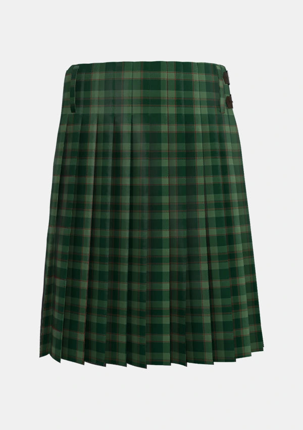 Traditional_Donachie_of_Brockloch_Hunting_Tartan_6703_kilt_back_image_with_pleated_design_and_adjustable_buckles_for_men