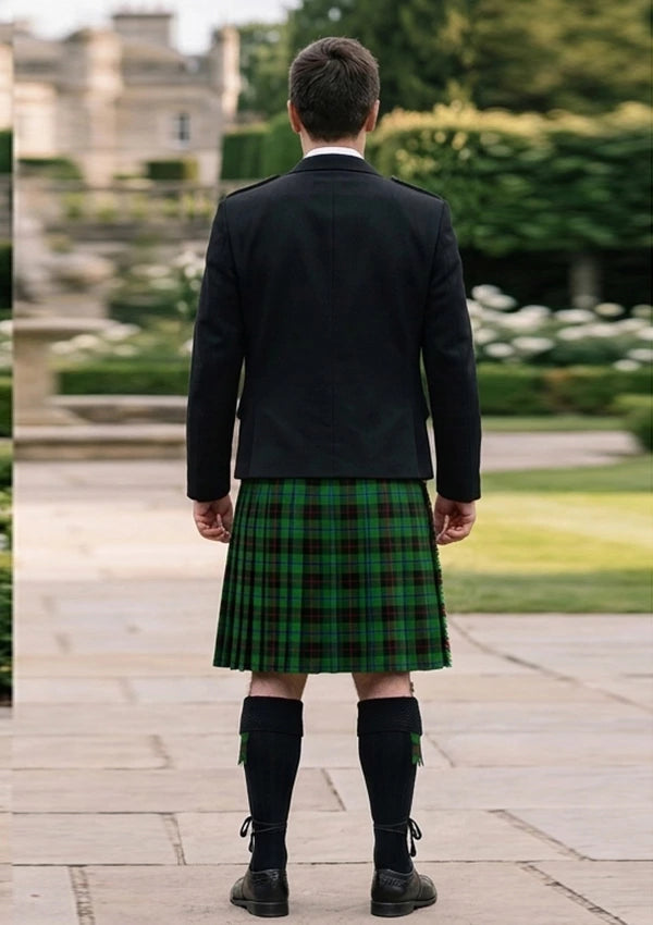 Traditional_Douglas_Black_Tartan_1029_Kilt_and_Argyle_Jacket_Kilt_Outfit_back_image