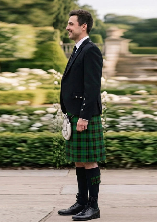 Traditional_Douglas_Black_Tartan_1029_Kilt_and_Argyle_Jacket_Kilt_Outfit_left_image