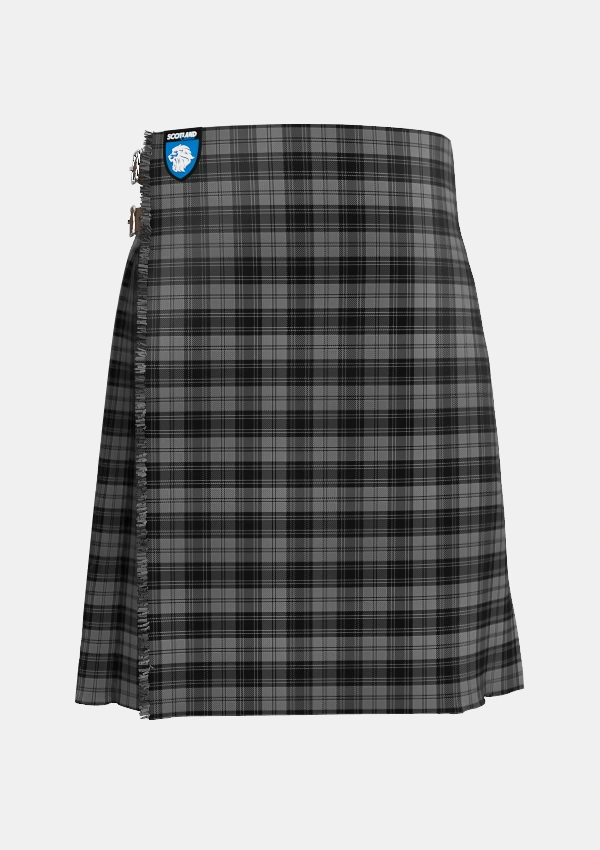 Traditional_Douglas_Grey_Vestiarium_Scoticum_Tartan_1127_kilt_front_image_with_pleated_design_and_adjustable_buckles_for_men