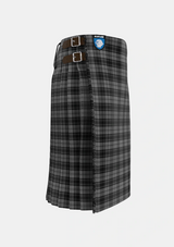Traditional_Douglas_Grey_Vestiarium_Scoticum_Tartan_1127_kilt_right_image_with_pleated_design_and_adjustable_buckles_for_men