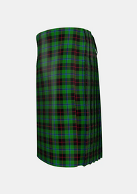 Traditional_Douglas__Black_Tartan_kilt_1029_left_image_with_pleated_design_and_adjustable_buckles_for_men