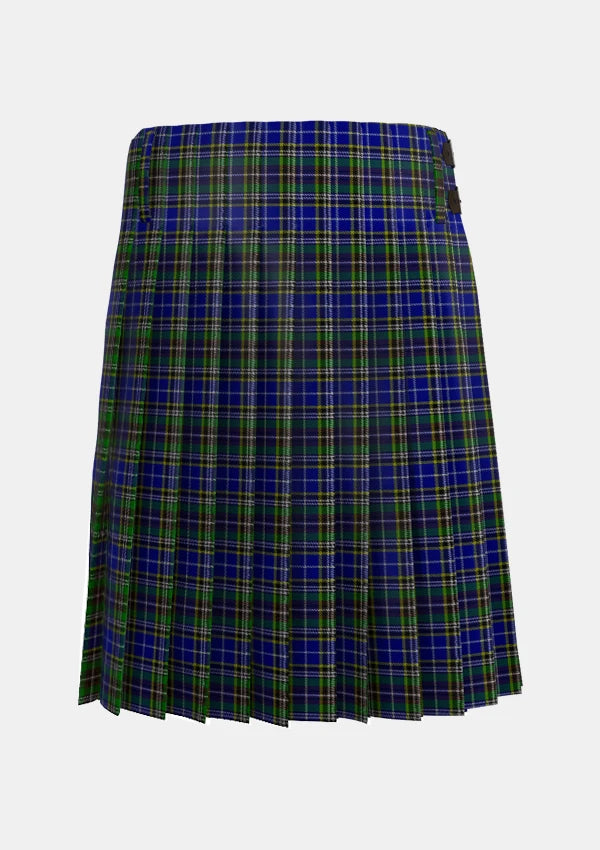 Traditional_Dowling_Tartan_4708_kilt_back_image_with_pleated_design_and_adjustable_buckles_for_men