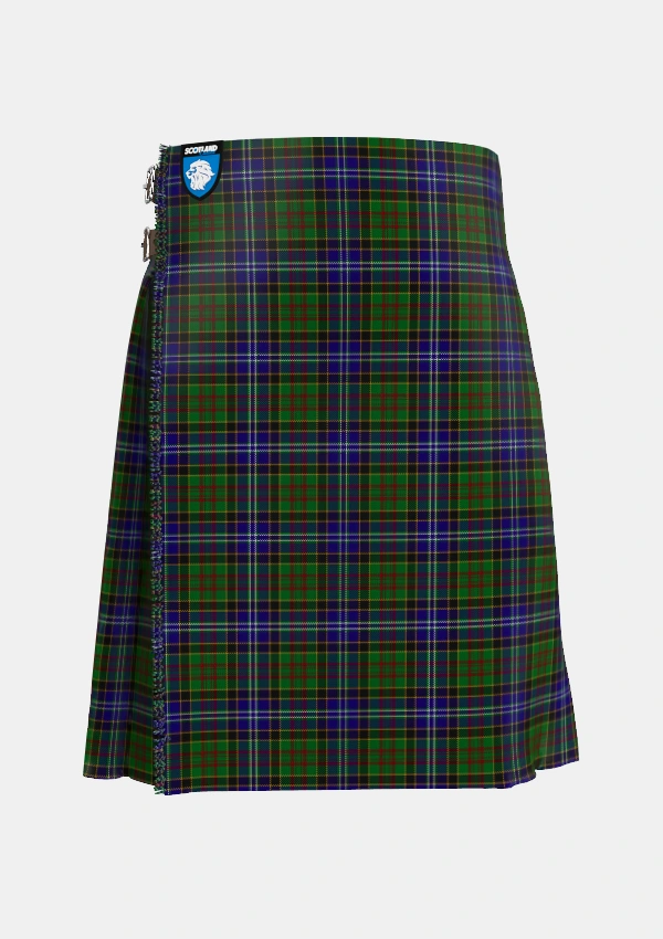 Traditional_Drennan_Tartan_4710_kilt_front_image_with_pleated_design_and_adjustable_buckles_for_men