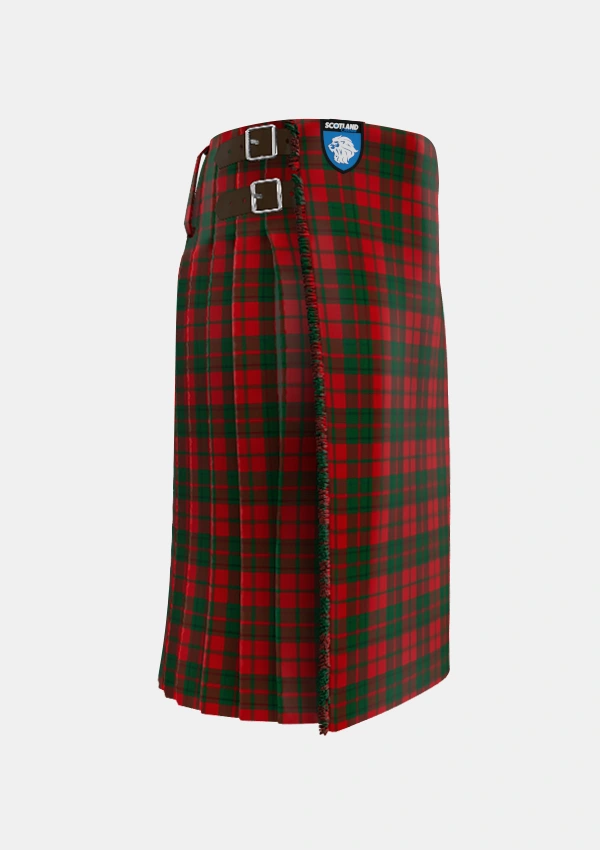 Traditional_Drummond_3_Tartan_897_kilt_right_image_with_pleated_design_and_adjustable_buckles_for_men