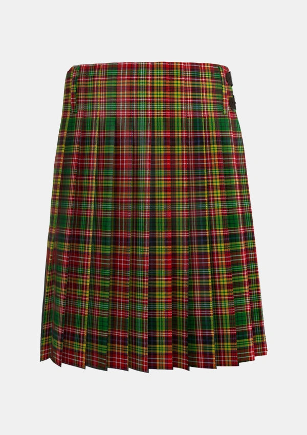 Traditional_Drummond_of_Strathallan_or_Ogilvy_Tartan_671_kilt_back_image_with_pleated_design_and_adjustable_buckles_for_men