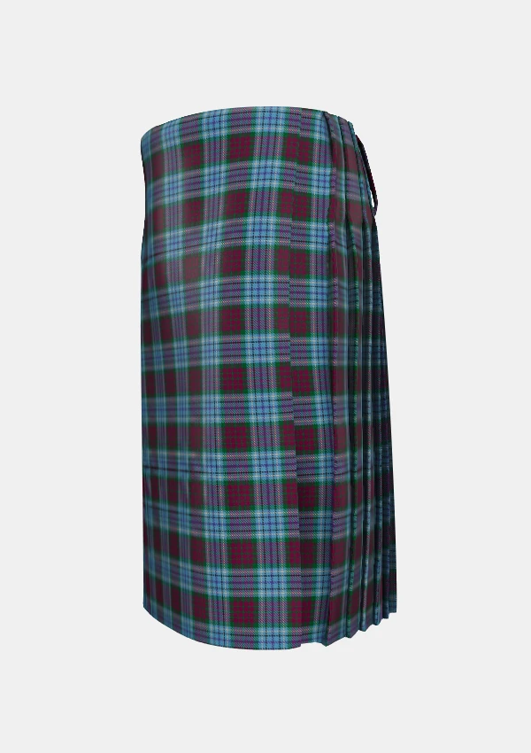 Traditional_DunBroch_Tartan_10641_kilt_left_image_with_pleated_design_and_adjustable_buckles_for_men