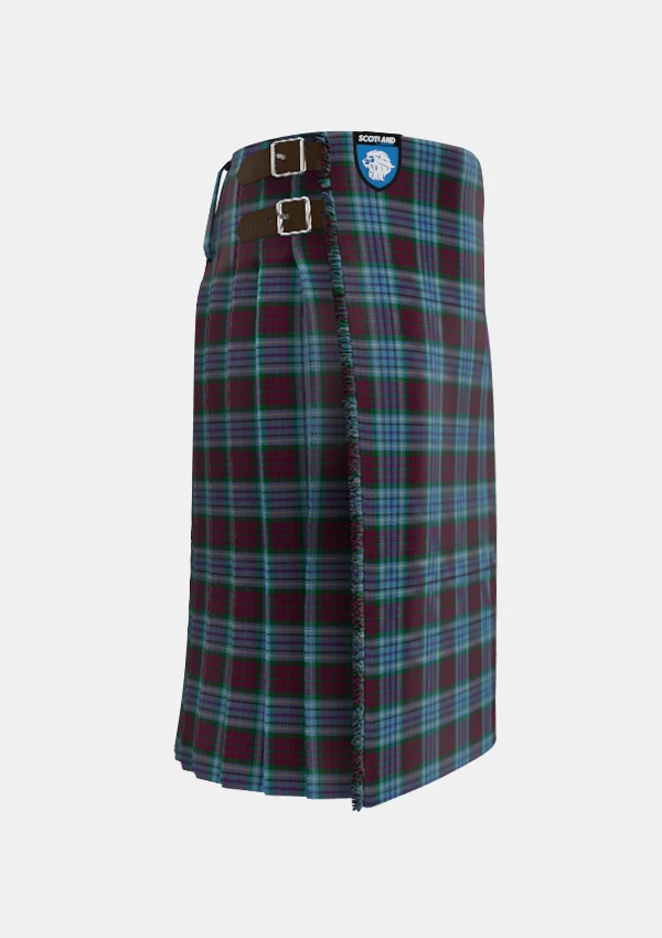 Traditional_DunBroch_Tartan_10641_kilt_right_image_with_pleated_design_and_adjustable_buckles_for_men
