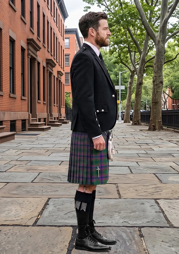 Traditional_Dunans_Rising_Tartan_10821_Kilt_and_Argyle_Jacket_Kilt_Outfit_right_image