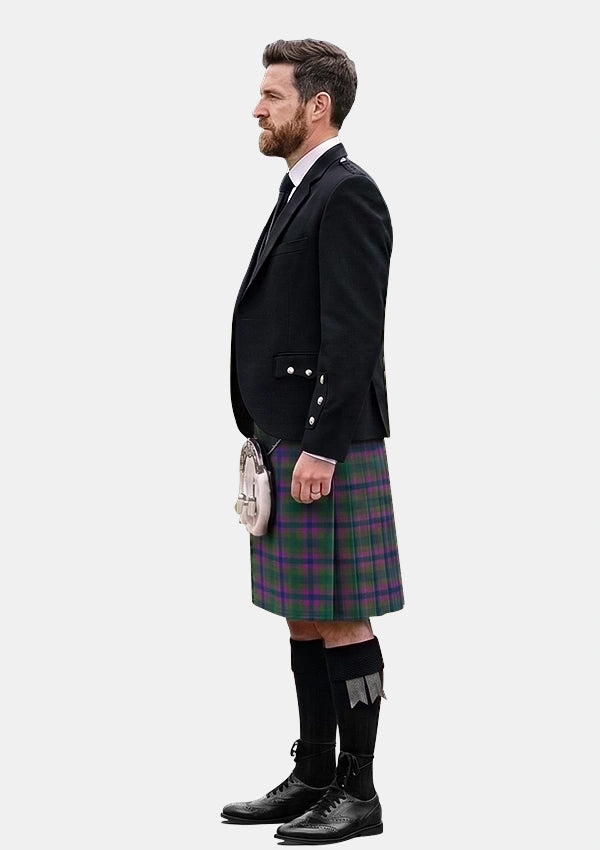 Traditional_Dunans_Rising_Tartan_10821_Kilt_and_Argyle_Jacket_Kilt_Outfits_left_image