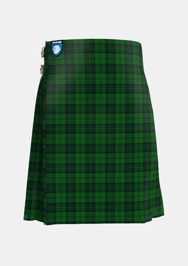 Traditional_Dunbar_Hunting_Tartan_4744_kilt_front_image_with_pleated_design_and_adjustable_buckles_for_men