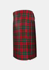 Traditional_Dundas_Red_Tartan_237_kilt_left_image_with_pleated_design_and_adjustable_buckles_for_men