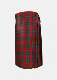Traditional_Dundas_Red_Tartan_237_kilt_left_image_with_pleated_design_and_adjustable_buckles_for_men