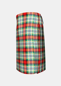 Traditional_Dundee_tartan_844_kilt_left_image_with_pleated_design_and_adjustable_buckles_for_men