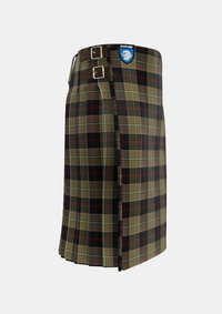 Traditional_Dunlop_Hunting_Tartan_1205_kilt_right_image_with_pleated_design_and_adjustable_buckles_for_men