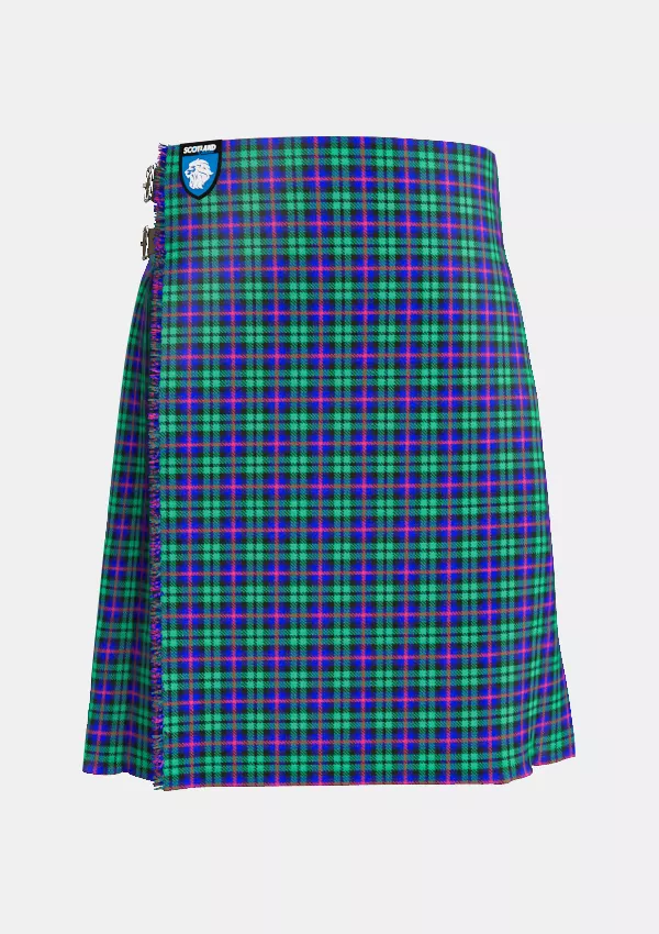 Traditional_Durham_Tartan_kilt_front_image_with_pleated_design_and_adjustable_buckles_for_men