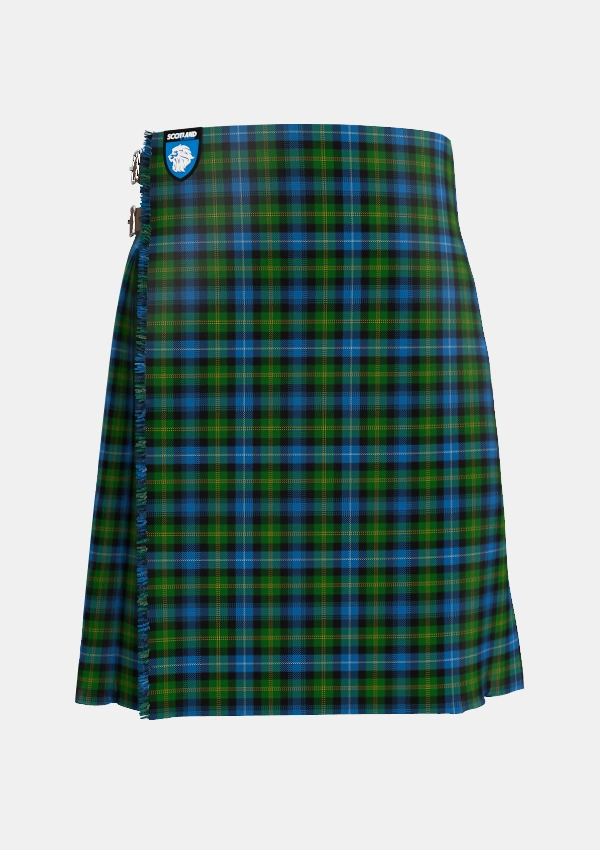 Traditional_Dyce_Tartan_291_kilt_front_image_with_pleated_design_and_adjustable_buckles_for_men