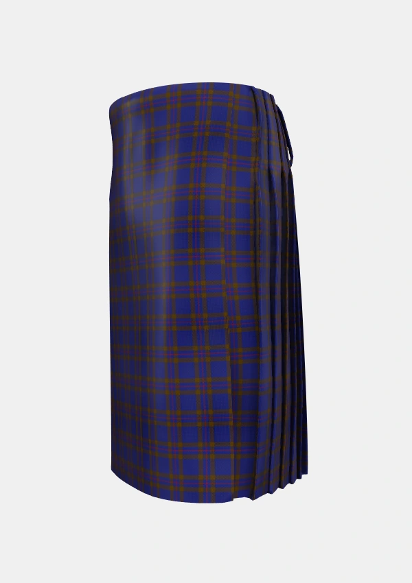Traditional_Elliot_2_Tartan_596_kilt_left_image_with_pleated_design_and_adjustable_buckles_for_men
