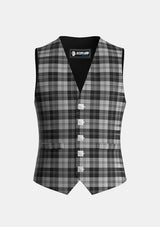 Traditional_Erskine_Black_and_White_Tartan_1246_Waistcoat_front_image