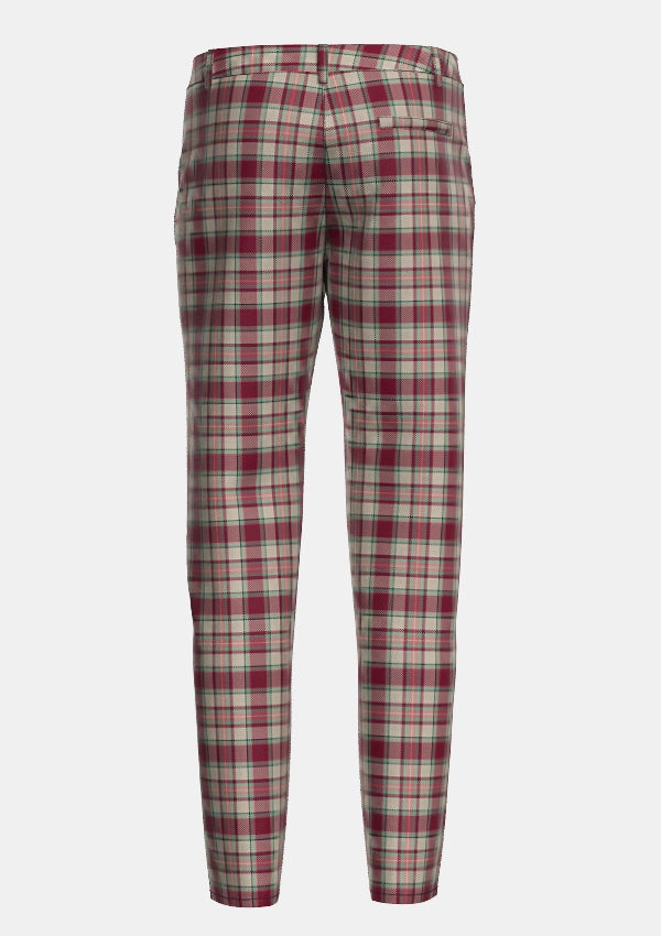 Etive Burgundy Tartan Trouser
