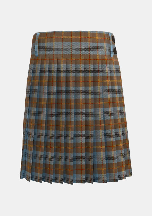 Traditional_Falkirk_Tartan_kilt_2347_back_image_with_pleated_design_and_adjustable_buckles_for_men