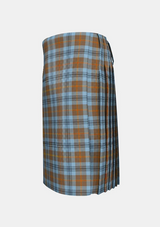 Traditional_Falkirk_Tartan_kilt_2347_left_image_with_pleated_design_and_adjustable_buckles_for_men