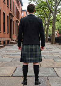 Traditional_Farquharson_Modern_Tartan_Kilt_and_Argyle_Jacket_Kilt_Outfit_back_image