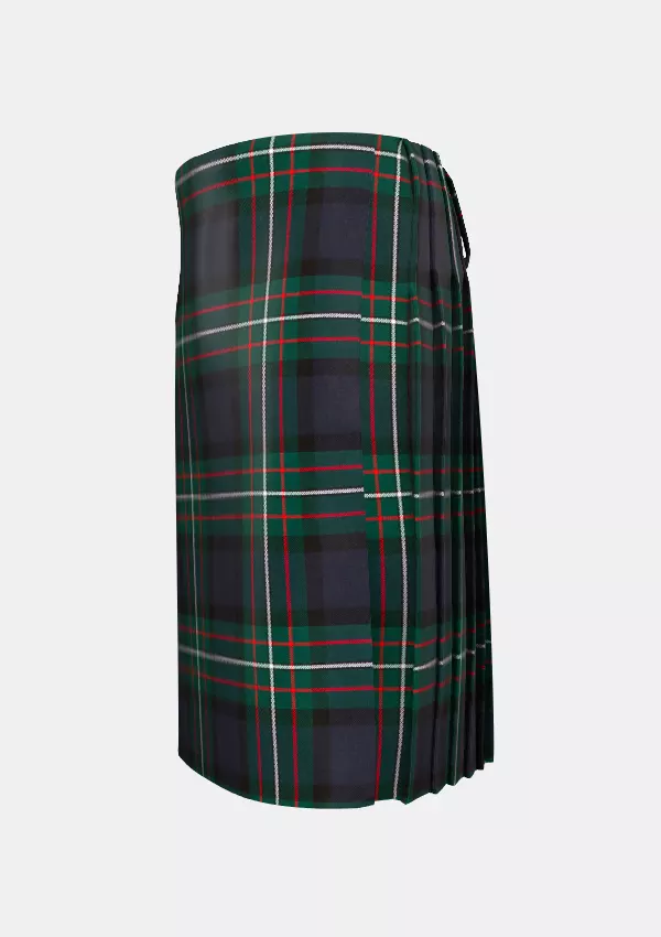Traditional_Farquharson_Modern_Tartan_kilt_left_image_with_pleated_design_and_adjustable_buckles_for_men