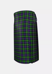 Traditional_Farquharson_Tartan_1352_kilt_left_image_with_pleated_design_and_adjustable_buckles_for_men