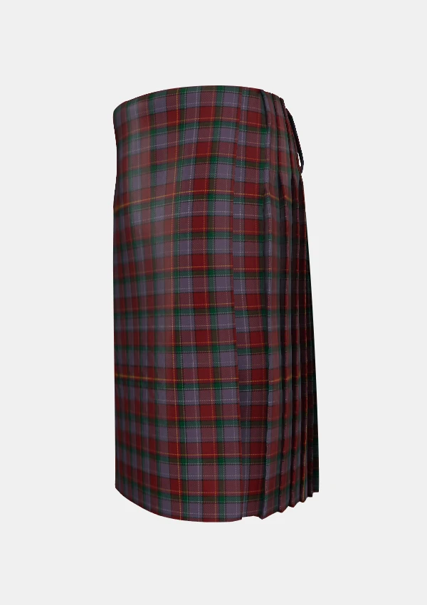 Traditional_Faulkner_Tartan_kilt_left_image_with_pleated_design_and_adjustable_buckles_for_men