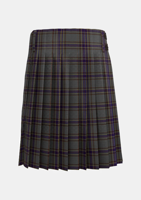 Traditional_Fermanagh_Tartan_kilt_3408_back_image_with_pleated_design_and_adjustable_buckles_for_men