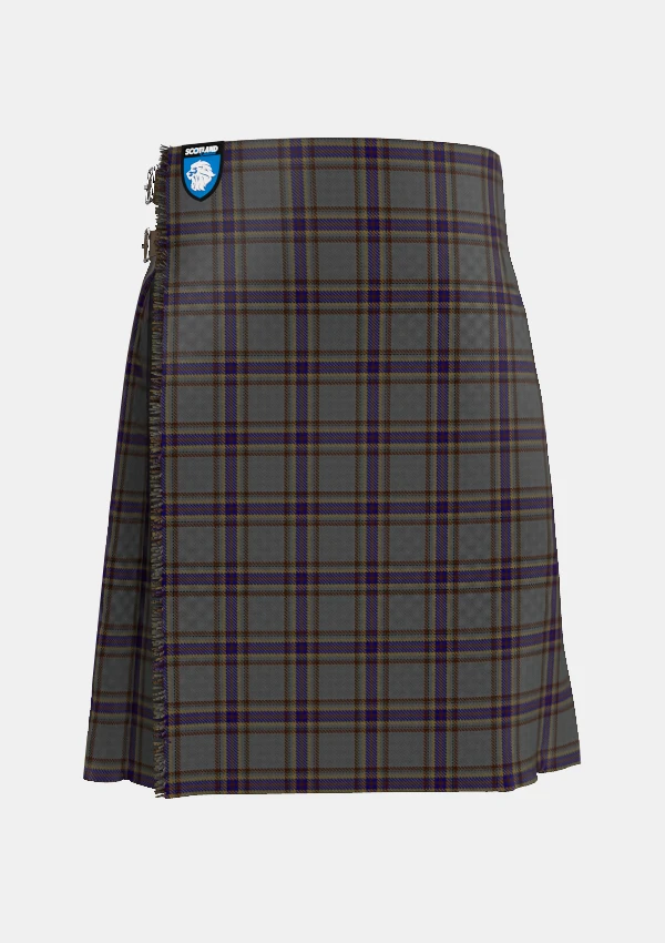 Traditional_Fermanagh_Tartan_kilt_3408_front_image_with_pleated_design_and_adjustable_buckles_for_men