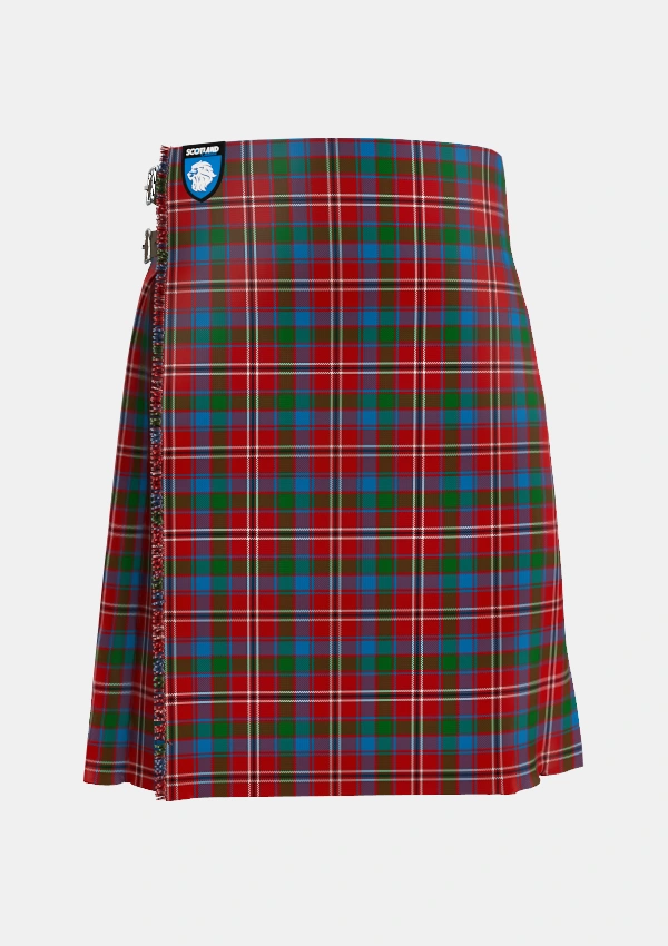 Traditional_Fitzgerald_Red_Tartan_576_kilt_front_image_with_pleated_design_and_adjustable_buckles_for_men