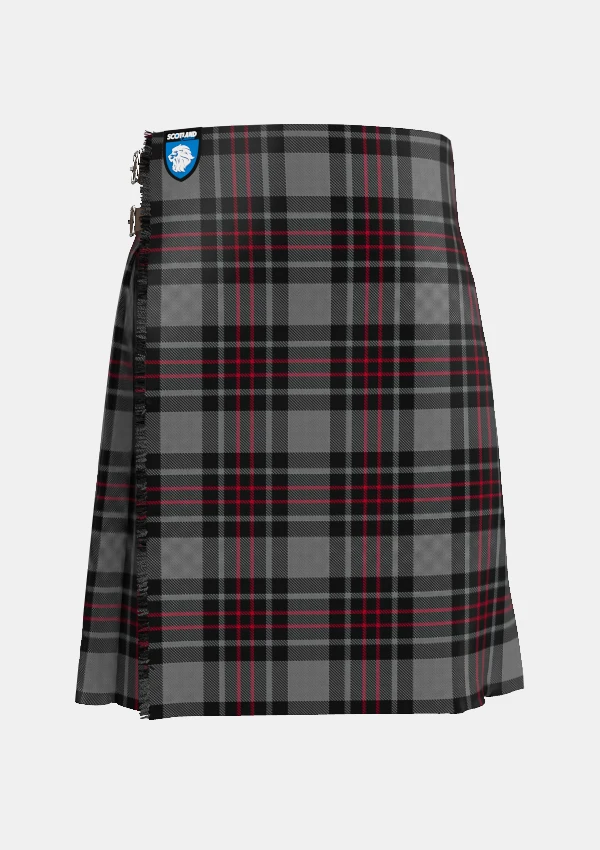 Traditional_Flynn_Tartan_kilt_4056_front_image_with_pleated_design_and_adjustable_buckles_for_men
