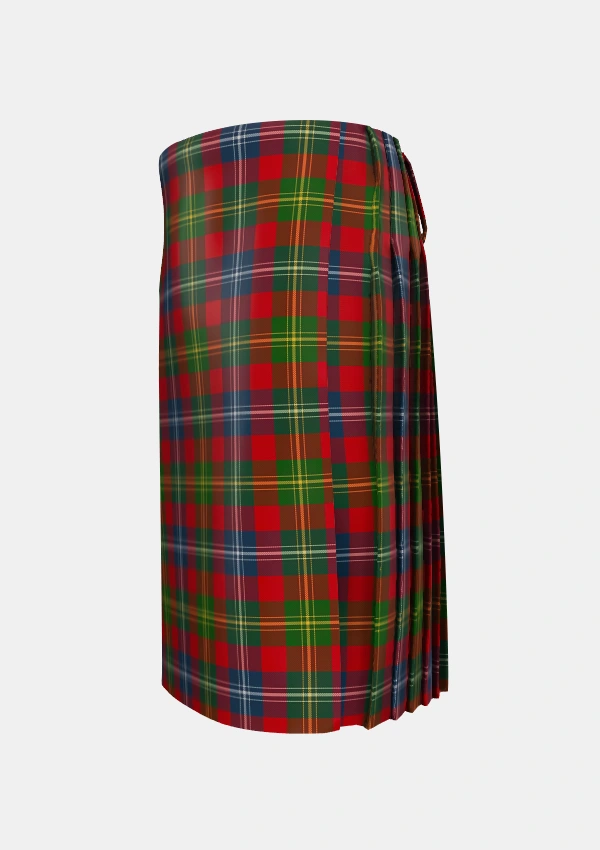 Traditional_Forrester_Foster_Tartan_2384_kilt_left_image_with_pleated_design_and_adjustable_buckles_for_men