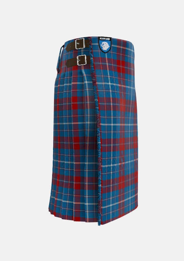 Traditional_Frame_Tartan_kilt_right_image_with_pleated_design_and_adjustable_buckles_for_men