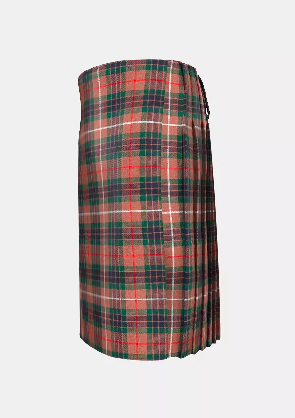 Traditional_Fraser_Hunting_Modern_Tartan_kilt_left_image_with_pleated_design_and_adjustable_buckles_for_men