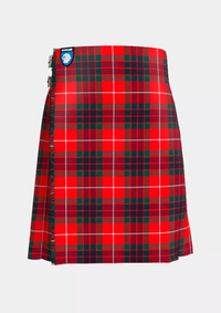 Traditional_Fraser_Red_Modern_Tartan_kilt_front_image_with_pleated_design_and_adjustable_buckles_for_men