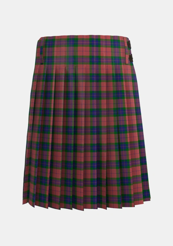 Traditional_Fraser_of_Boblainy_Hugh_Tartan_2528_kilt_back_image_with_pleated_design_and_adjustable_buckles_for_men