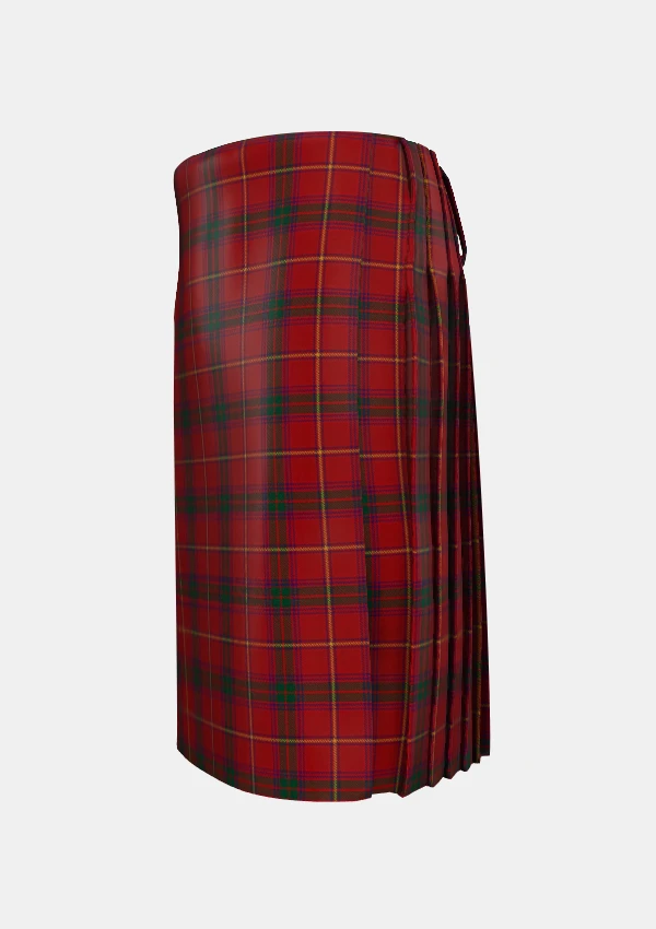Traditional_Galway__County_Tartan_kilt_2254_left_image_with_pleated_design_and_adjustable_buckles_for_men