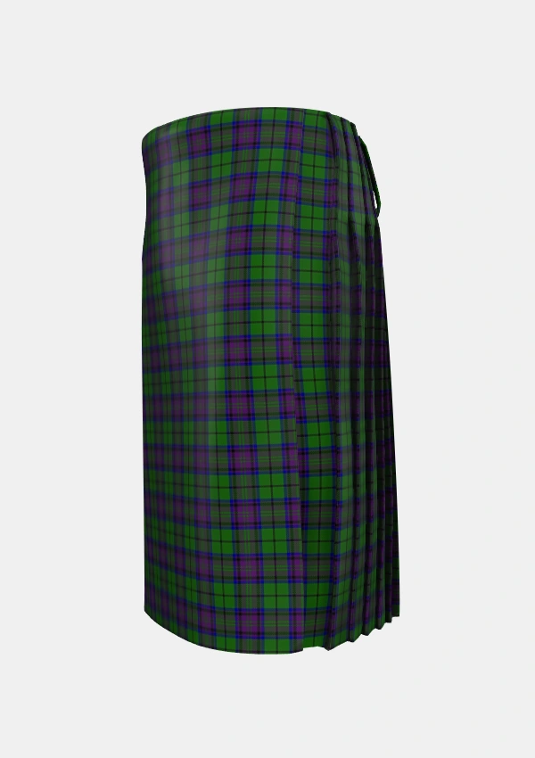 Traditional_Gary_Garry_Personal_Tartan_4189_kilt_left_image_with_pleated_design_and_adjustable_buckles_for_men