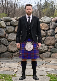 Traditional_Gemmell_of_Dumfries_Galloway_Tartan_Kilt_and_Argyle_Jacket_Kilt_Outfit_front_image