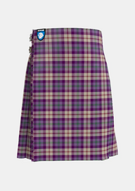 Traditional_Gigha_Lilac_Tartan_kilt_7582_front_image_with_pleated_design_and_adjustable_buckles_for_men