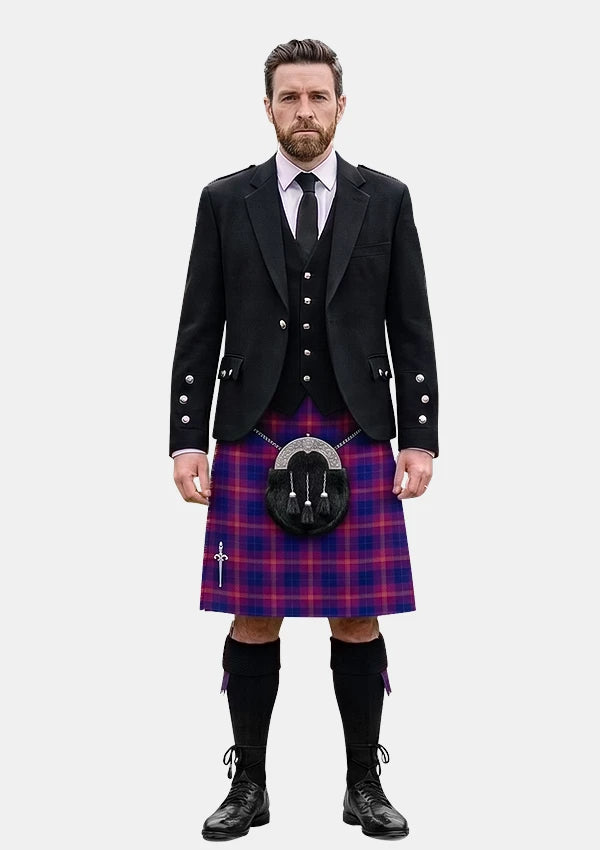 Traditional_Gill_Anil_Tartan_11496_Kilt_and_Argyle_Jacket_Kilt_Outfits_front_image