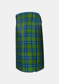 Traditional_Gillies_2_Tartan_309_kilt_left_image_with_pleated_design_and_adjustable_buckles_for_men