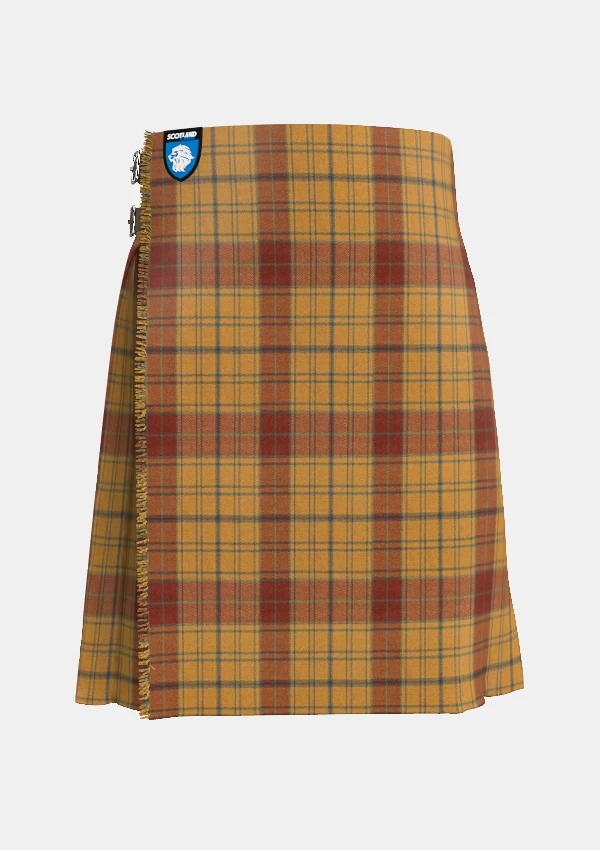 Traditional_Glen_Affric_tartan_front_image_with_pleated_design_and_adjustable_buckles_for_men