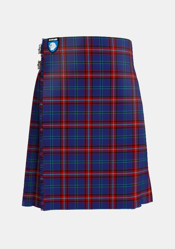 Traditional_Glenn_Tartan_kilt_5930_front_image_with_pleated_design_and_adjustable_buckles_for_men