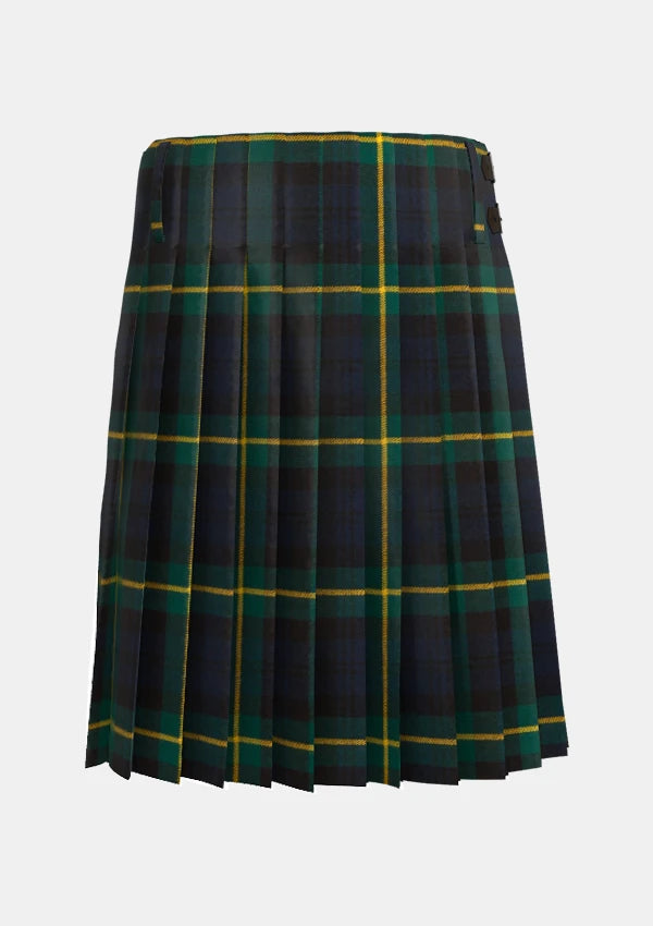 Traditional_Gordon_Tartan_kilt_back_image_with_pleated_design_and_adjustable_buckles_for_men