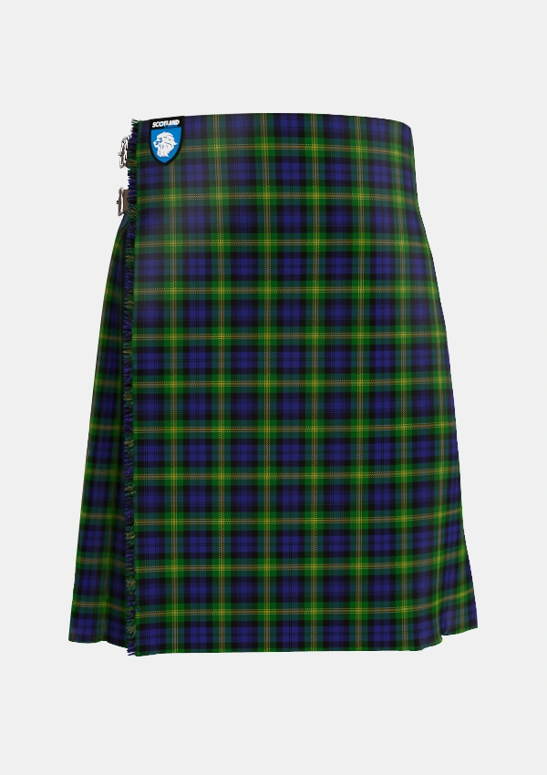 Traditional_Gordon_of_Esselmont_Tartan_215_kilt_front_image_with_pleated_design_and_adjustable_buckles_for_men