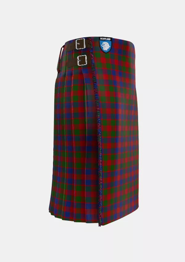 Traditional_Gow_Tartan_5916_kilt_right_image_with_pleated_design_and_adjustable_buckles_for_men